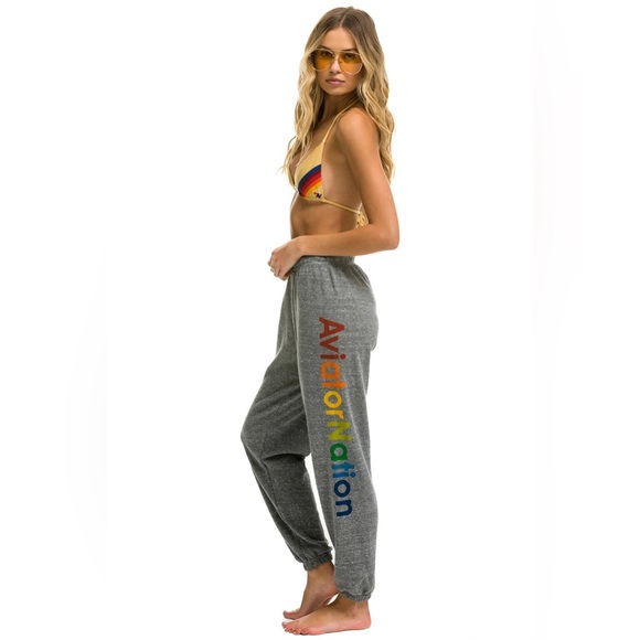 Aviator Nation Women’s Sweatpants In Heather Grey Size S - Picture 3 of 11